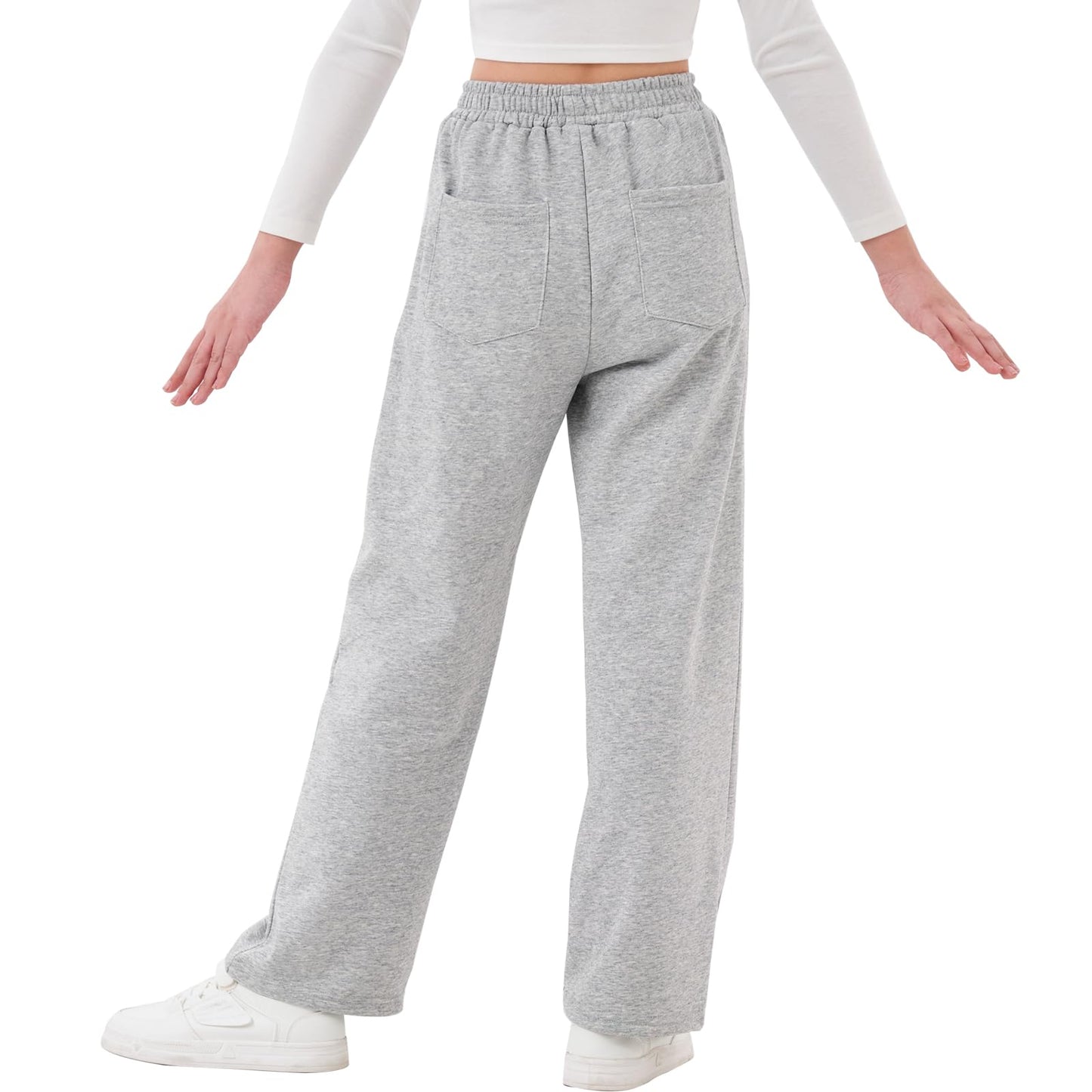 Rolanko Mädchen-Jogginghose mit Elastischem Bund, Lockere Passform, Sport-Jogginghose für Kinder, Lässiger Komfort