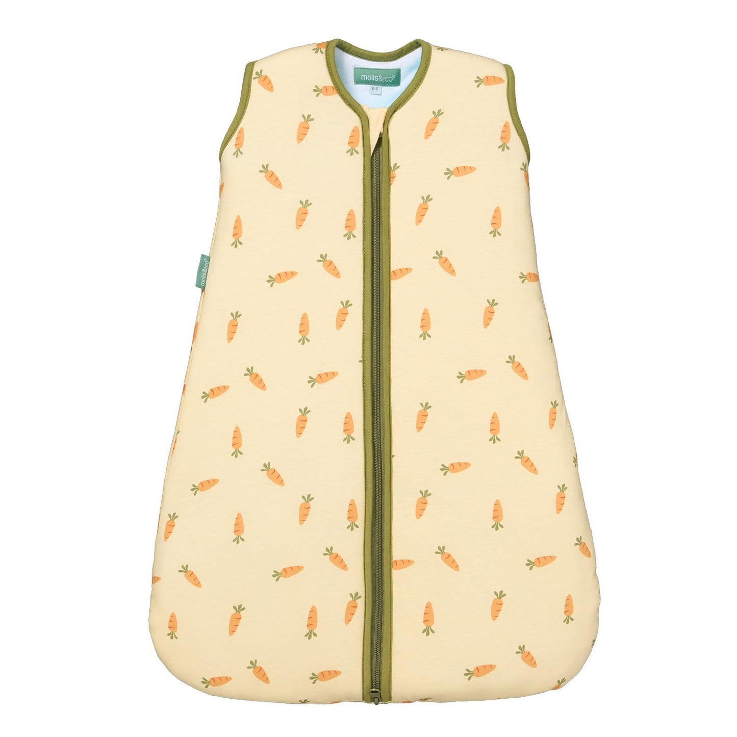 molis&co - Baby Sleeping Bag 2.5 TOG - All-Year Sleeping Bag - Baby Sleeping Bag Newborn - 100% Cotton (Oeko-Tex 100), Sleeveless Winter Sleeping Bag Padded - Premium Quality - Colima (70 cm)