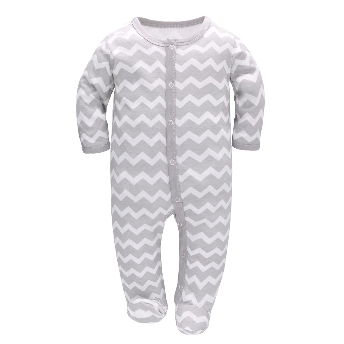 3PCS Baby Sleepsuit Baby Pajamas Baby Sleeping Bag Cotton with Feet with Buttons Size 56 62 68 for Boy Girl Newborn