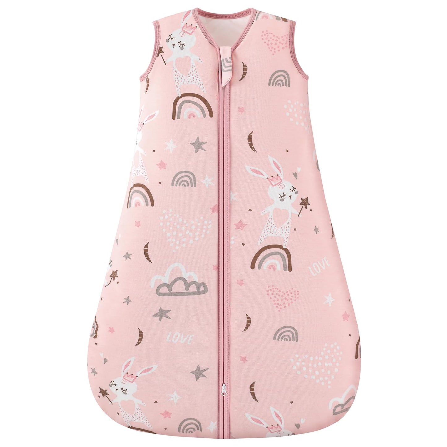 Looxii Baby Sleeping Bag Winter Cotton Winter Sleeping Bag 2.5 TOG Sleeping Bags Warm Baby Sleeping Bag Newborn for Autumn Winter Pink Rabbit 12-18 Months