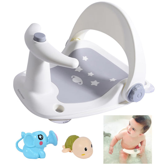 Bebamour Baby Bath Seat 6 Months + Child Bathtub Non-Slip Bath Chair, Water Jug
