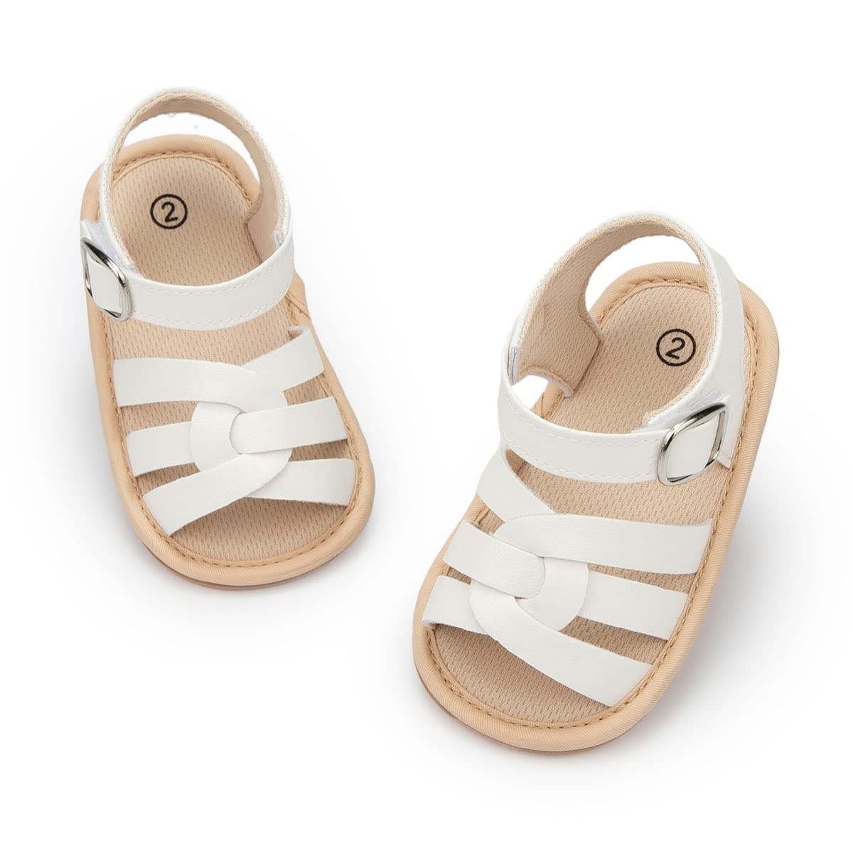 Sonsage Infant Baby Girls Boys Summer Sandals Newborn Bow Crib Sandals Outdoor Beach Toddler PU Leather Soft Rubber Sole Dress Flat First Walking Shoes, a01 Black, 3-18 Months