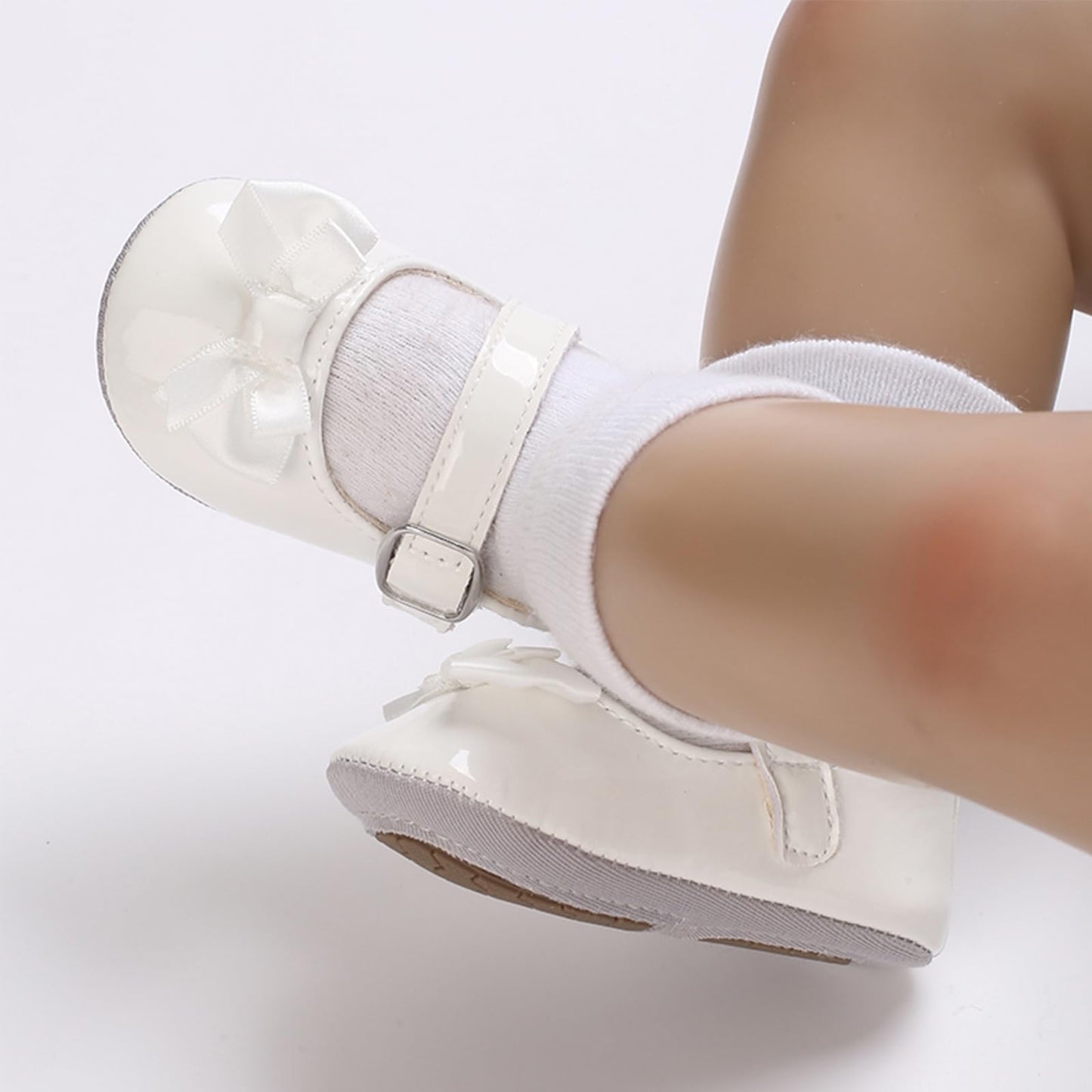 MASOCIO Baby Lauflernschuhe Krabbelschuhe Mädchen Kleinkind Rutschfesten Lederpuschen Babyschuhe 3-18 Monate