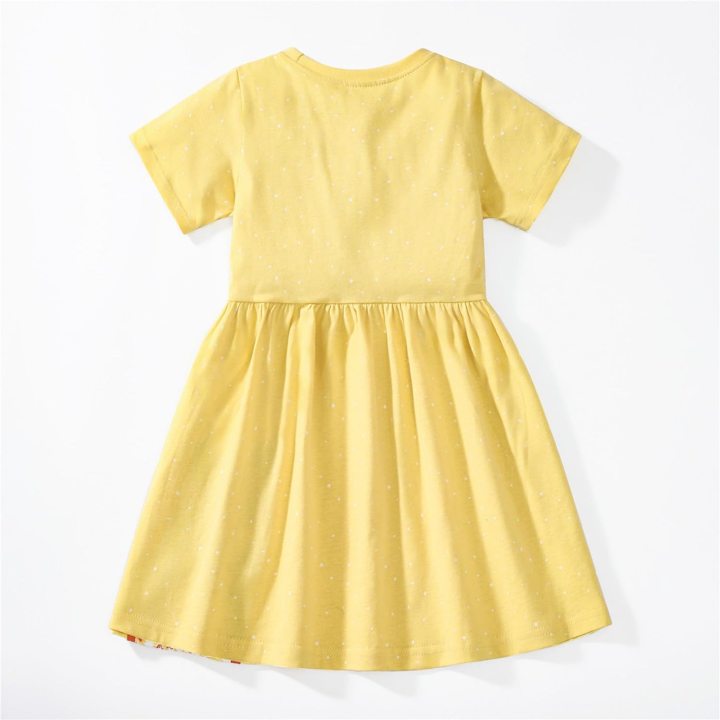 Kleinkind Mädchen Kurze Ärmel Ostern Kleid Baumwolle lässig Jersey Shirt Playwear Applique Kleid