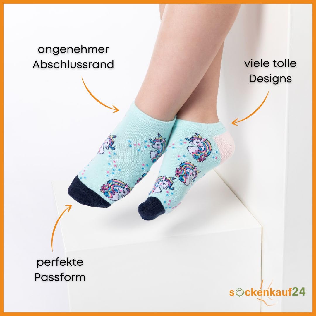 10 Paar Kinder Sneaker Socken Jungen & Mädchen Baumwolle Kindersocken