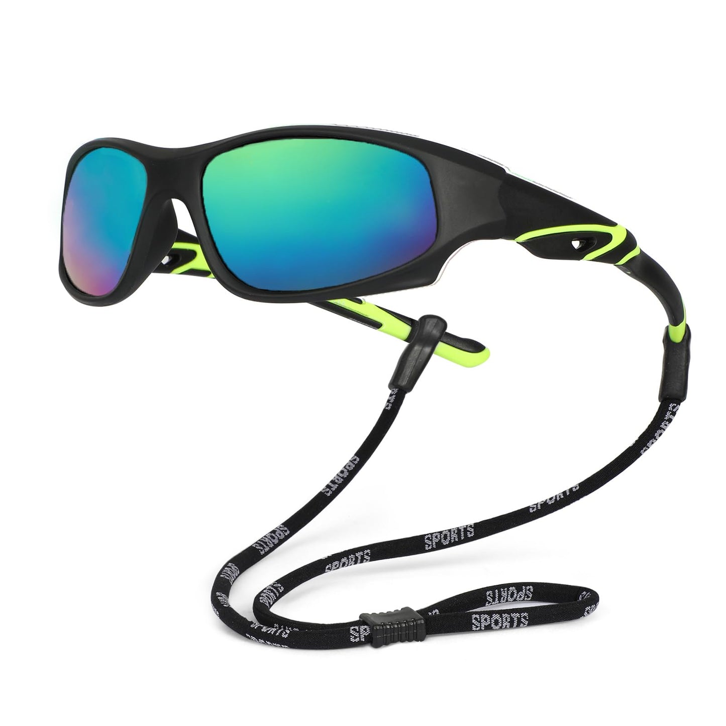 Hifot Sonnenbrille Kinder Polarisierte Sportbrille für Jungen und Mädchen UV400 Schutz gegen UltravioletteFahrradbrille Silikon Sonnenstrahlen Alter 3-12 Jahre
