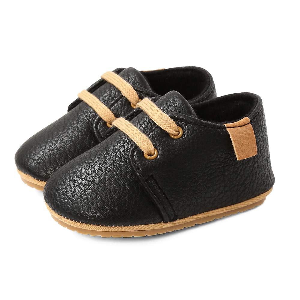 LACOFIA Baby Boy Girl First Walking Shoes Non-Slip Laces Crawling Shoes First Baby Shoes