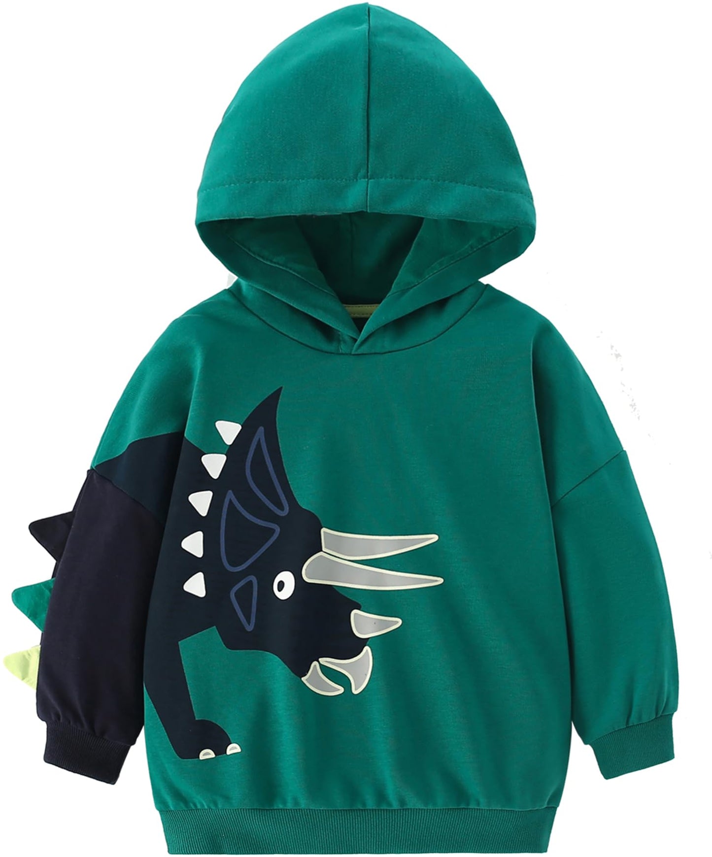 CM-Kid Hoodie Jungen Kapuzenpullover Langarm Bunt Kinder Sweatshirts Traktor Truck Dinosaurier Tops 1-7 Jahre Gr.92-134