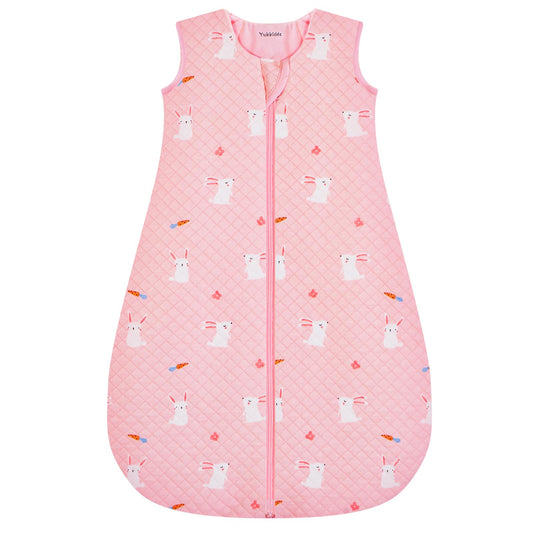 Yukkidds Baby Summer Sleeping Bag, 100% Cotton, 0.5 Tog, beige elephant, 0 - 6 months