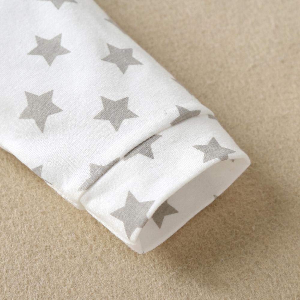 YEBIRAL Baby Mädchen Junge Langarm Strampler Neugeboren Elefanten Druckn Outfits Set Babykleidung Lustig Patchwork Spielanzug Baumwolle Strampelanzug für Frühling und Herbst Schlafanzug