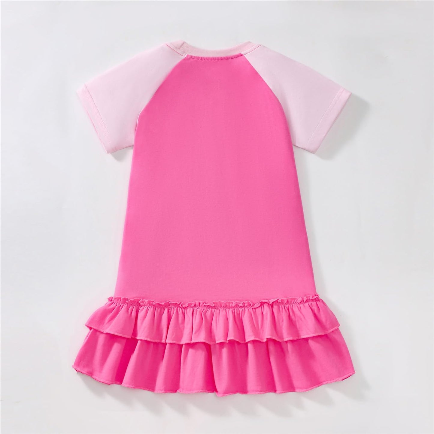 Kleinkind Mädchen Kurze Ärmel Ostern Kleid Baumwolle lässig Jersey Shirt Playwear Applique Kleid