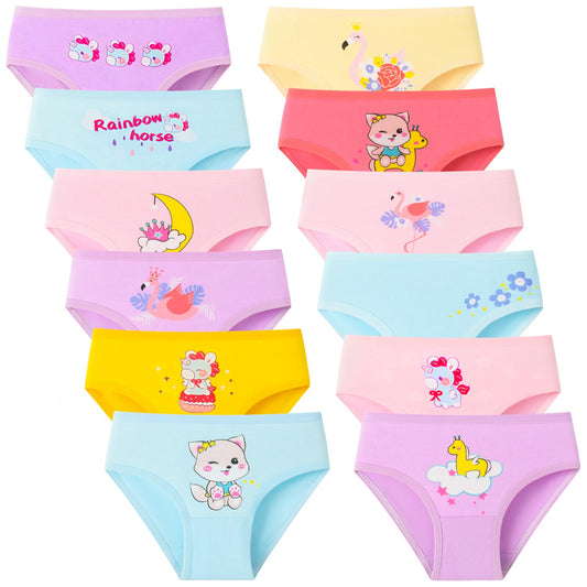 Charmi Girls' Underpants Briefs Underwear Cotton 12-Pack