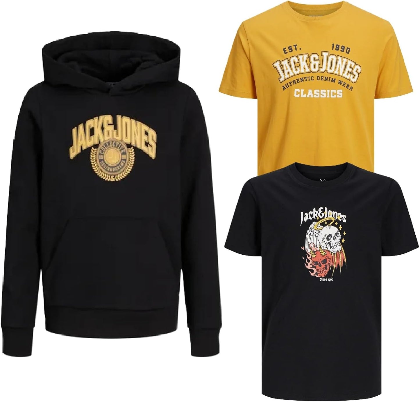 JACK & JONES Junior Kinder Jungen Kapuzenpullover Kids Hoodie Sweatshirt Sweat Shirt Hood