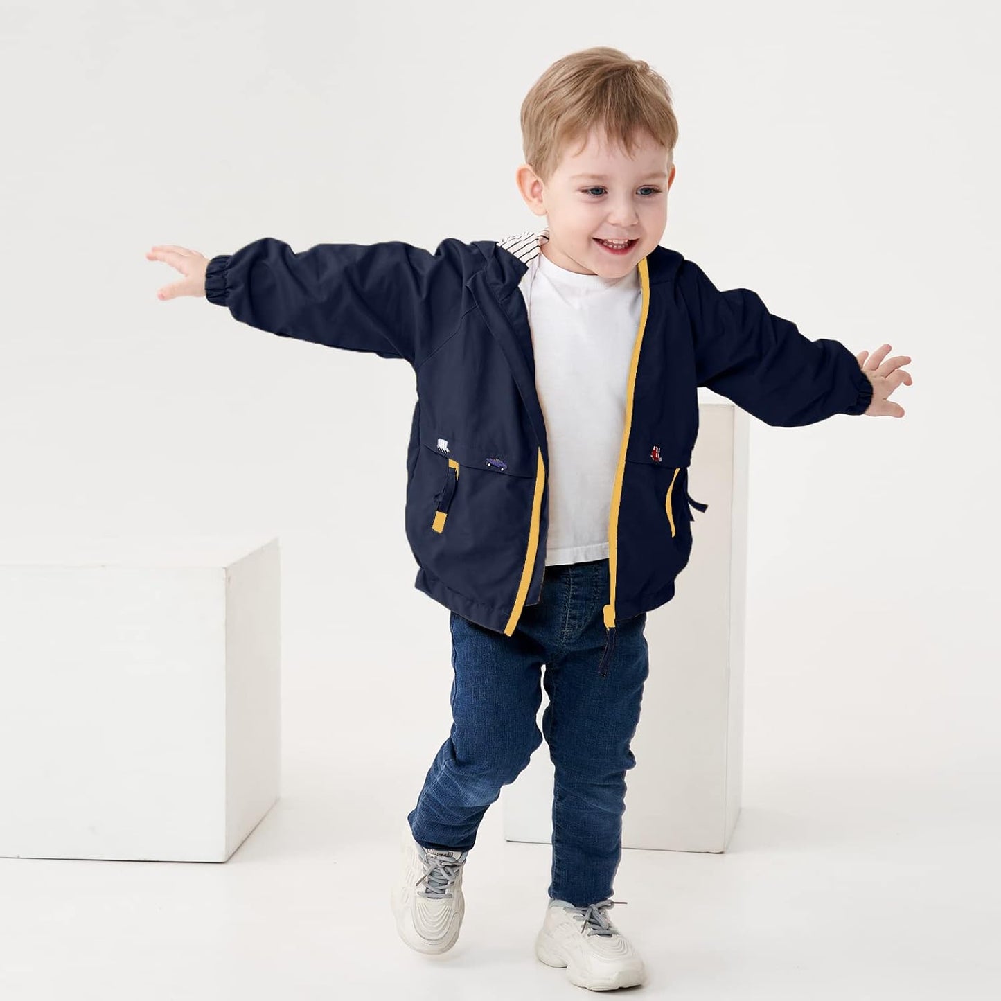 Volunboy Baby Kapuzen Jackets, Jungen Langarm Winddicht Mantel Cartoon Aufdruck Jacken