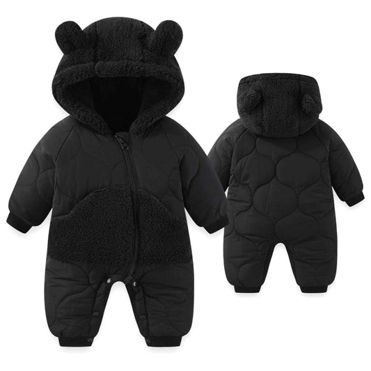 JiAmy Baby Snowsuit, Baby Boys Girls Winter Jumpsuit Romper Newborn Snow Overall for 3-24 Months