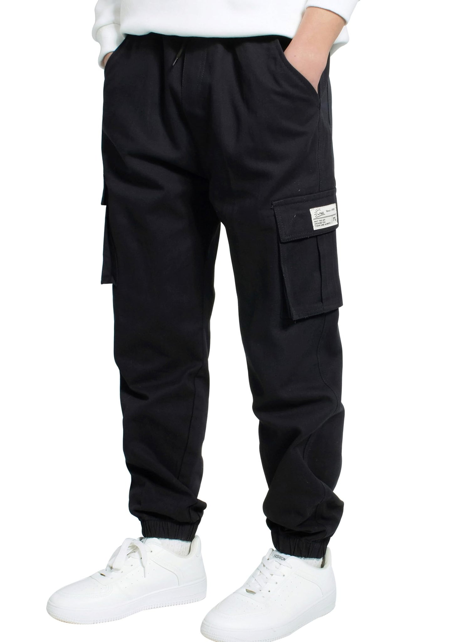LAUSONS Hosen für Jungen Cargohose Kinder Hose Cargo Jogginghose Freizeithose mit Gummizug
