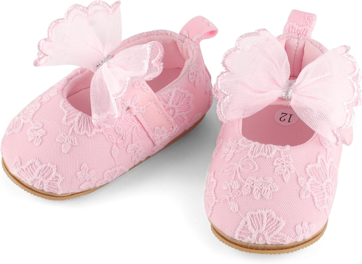 Cheerful Mario Baby Mädchen Schuhe Baby Ballerina Schuhe Lauflernschuhe Taufe Schuhe mit Bowknot PU Leder Babyschuhe