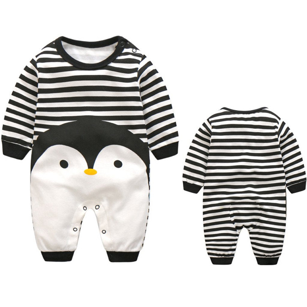 Babyschlafanzug Jungen Strampler, Baumwolle Einteiler mit Druckknöpfen - Atmungsaktiv Langlebig Weich - Ideal zum Spielen Schlafen 0-3 Monate