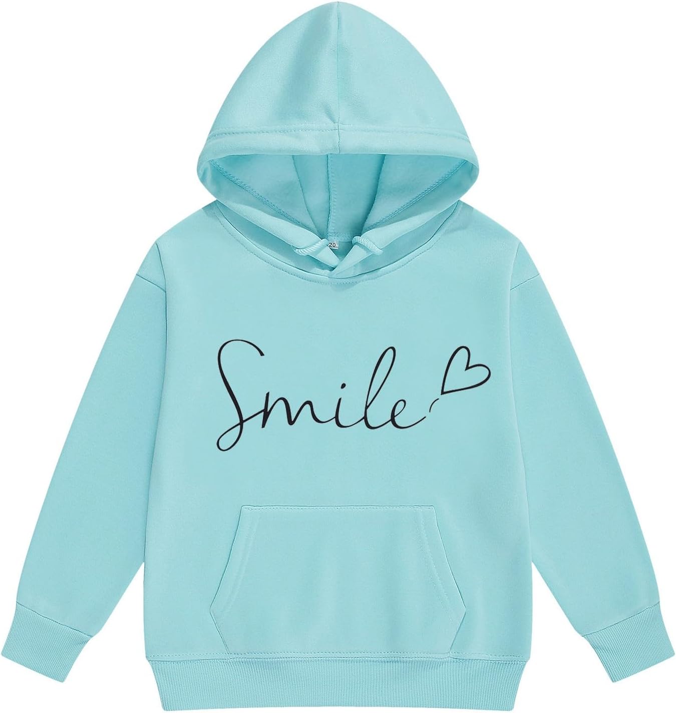Mädchen 2-teiliges Outfit Herbst Hoodie Lächeln Sweatsuit Sets Kinder 2025 mit Kapuze Ausgehen Sweatanzüge Sweatshirt mit Taschen Grafik Langarm Brief Kordelzug Sweatsuits Sets