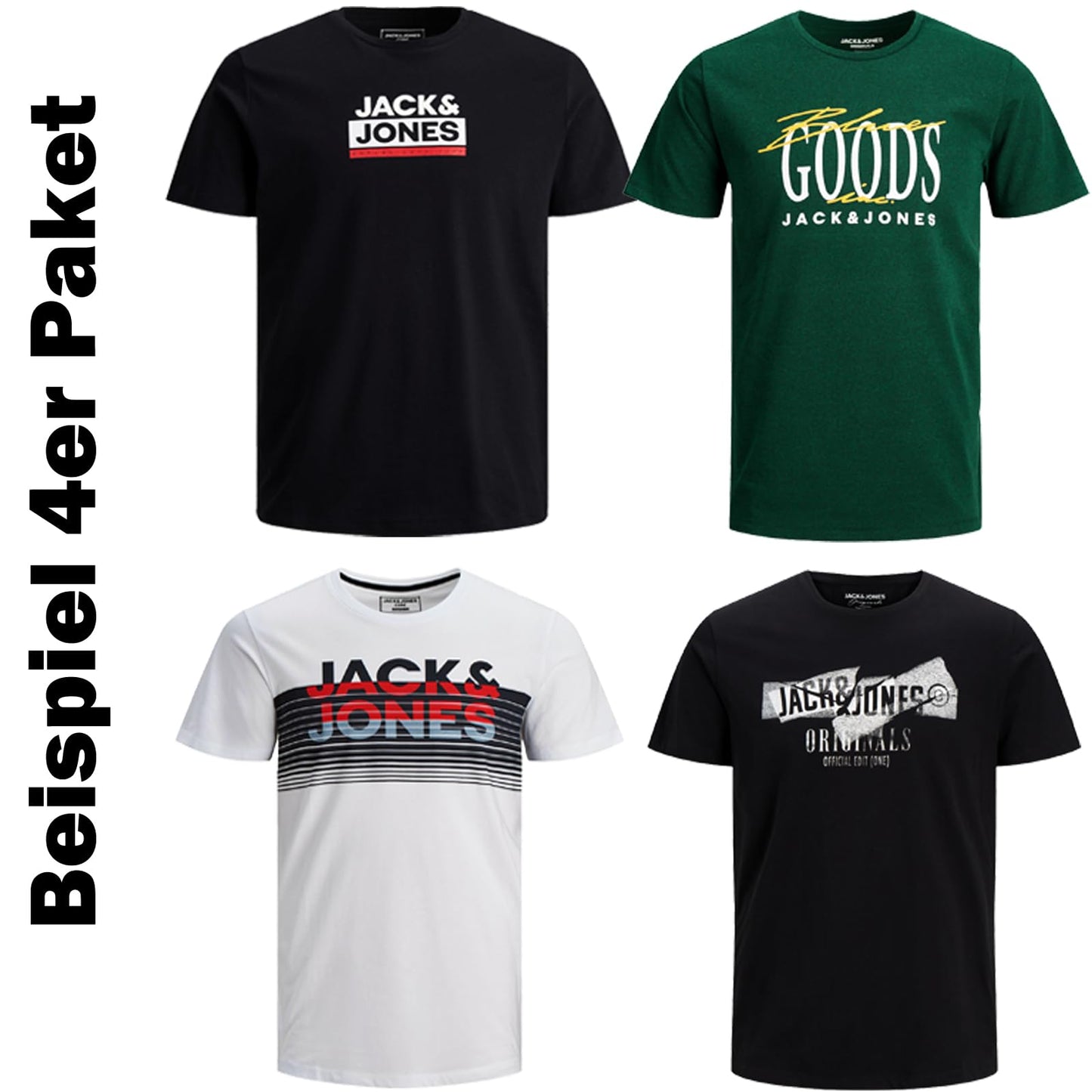 JACK & JONES Junior Kinder Jungen T-Shirt Kids Hoodie Sweatshirt Sweat Shirt Hood T 3er 4er 6er 9er