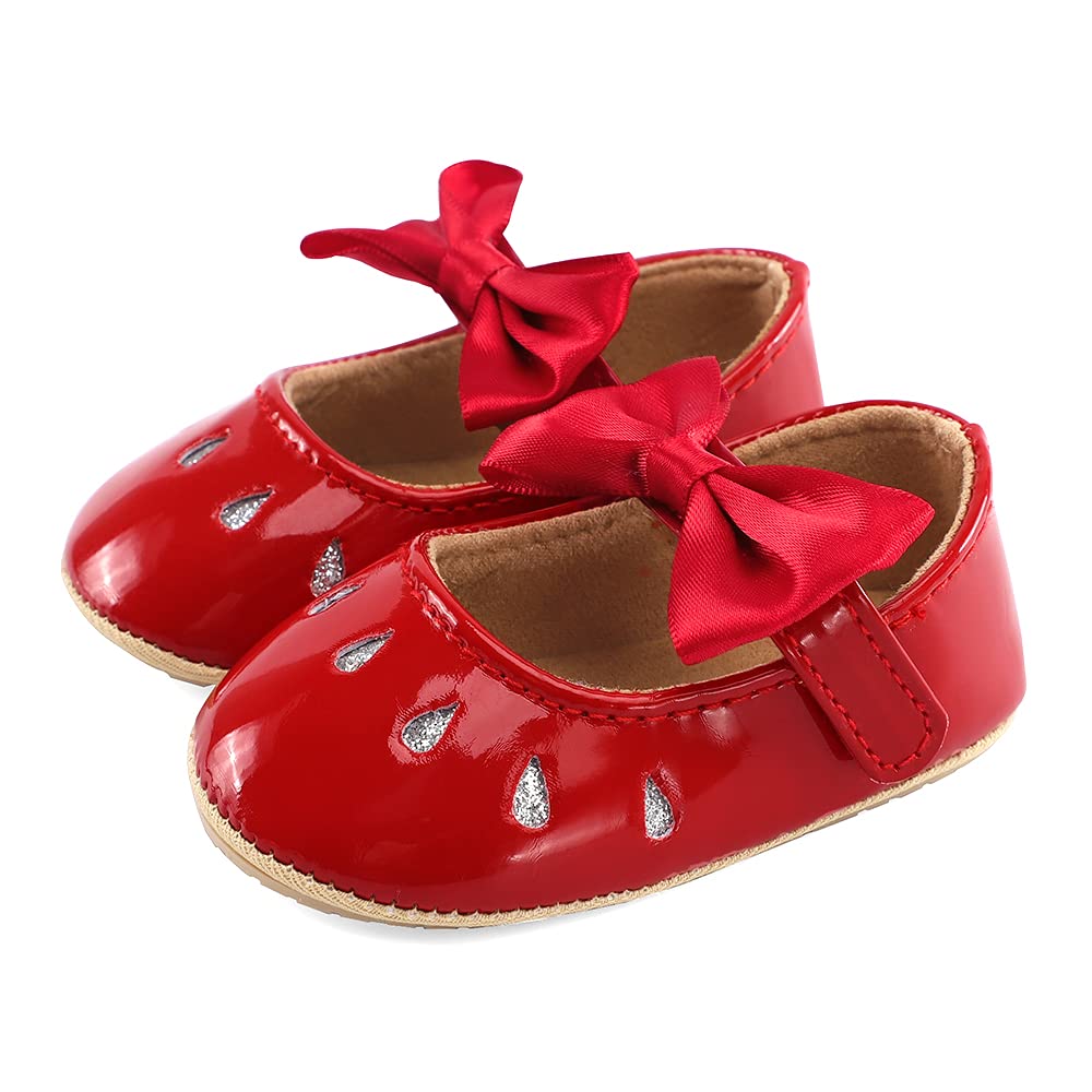 LACOFIA Babyschuhe Mädchen rutschfest Bowknot Prinzessin Krabbelschuhe