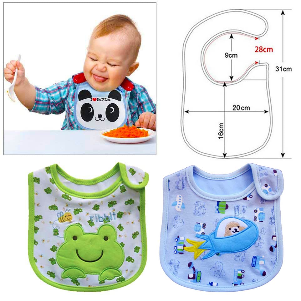 SLOSH Baby Bibs Baby Bibs Waterproof with Velcro for Newborns Niño Niñas Boys Girls Unisex Set