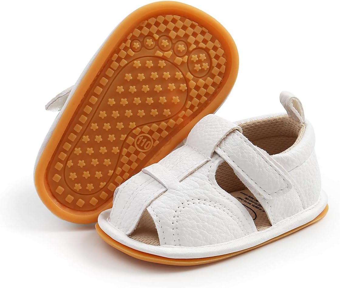 RVROVIC Babyschuhe für Jungen und Mädchen – Premium Weiche Anti-Rutsch Gummisohle für Säuglinge – Sommer Outdoor Sandalen für Kleinkind Erste Walker