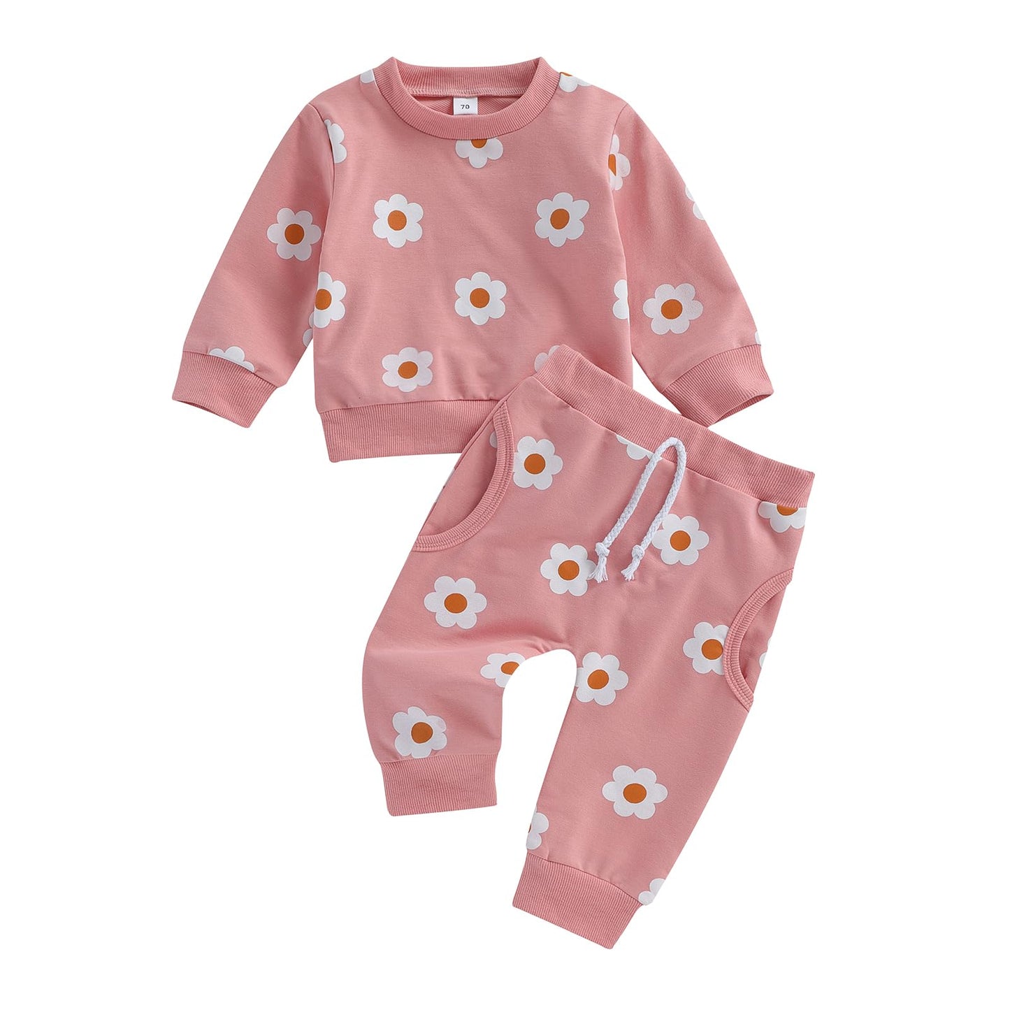 Himllauen Baby Mädchen Kleidung Sweatshirt + Lange Hose Zweiteiler Babykleidung Set Kleinkind Outfits
