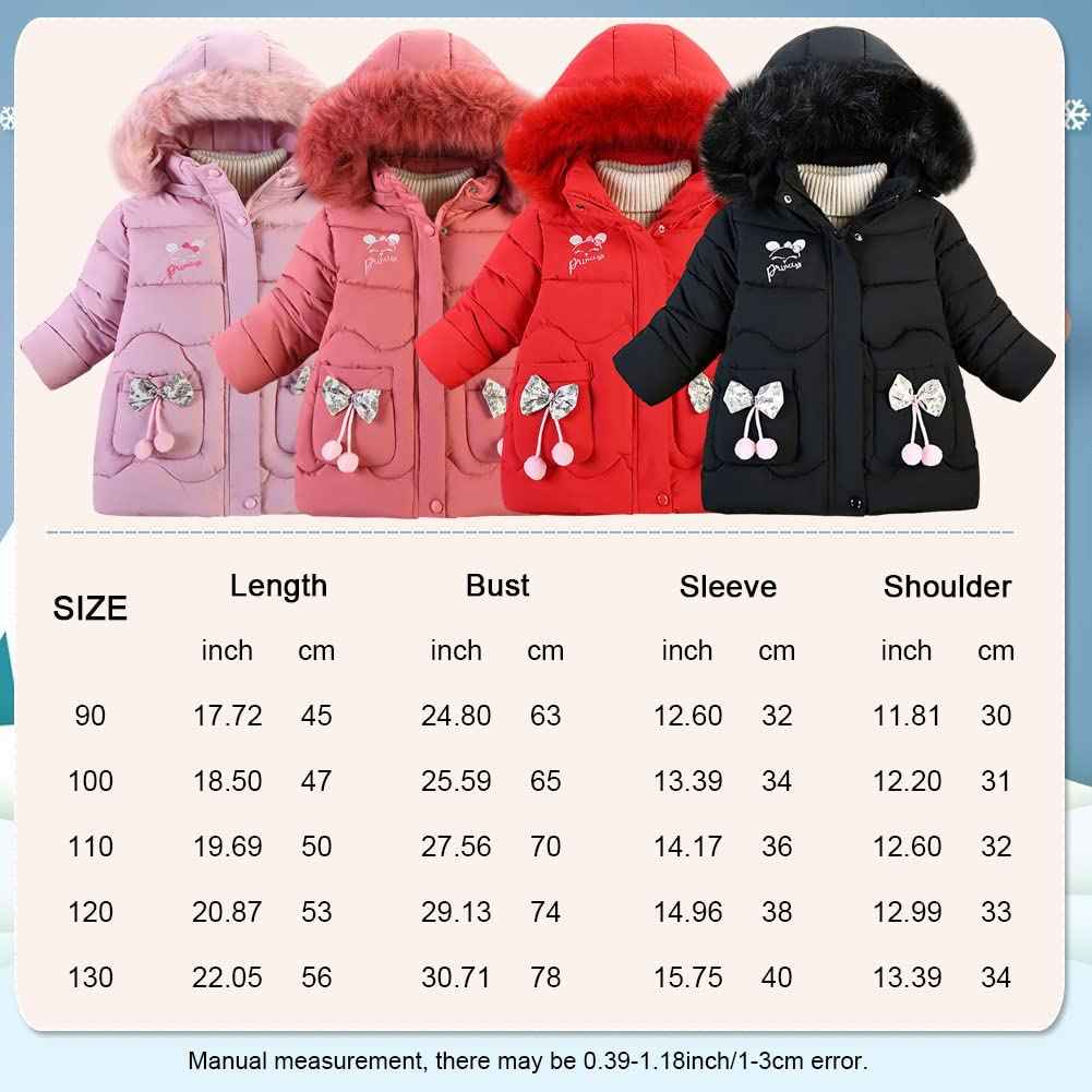 Amur Leopard Kinder Winterjacke Mädchen Wintermantel mit Kapuze Warm Winter Jacke Steppjacke Kinderjacke