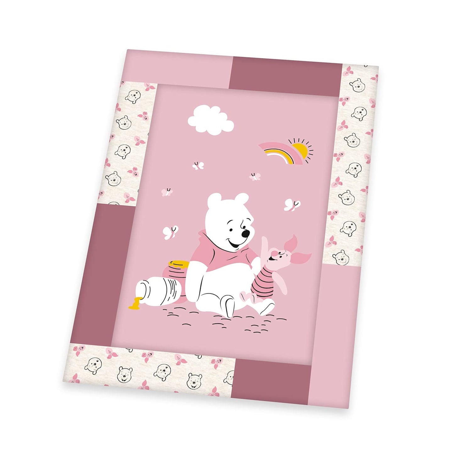 Klaus Herding GmbH Disney's Winnie Puuh Krabbeldecke, 100 x 135 cm, Außenmaterial: 100% Baumwolle, Füllung: 100% Polyester, 3123204216412, Pink - Meloni2
