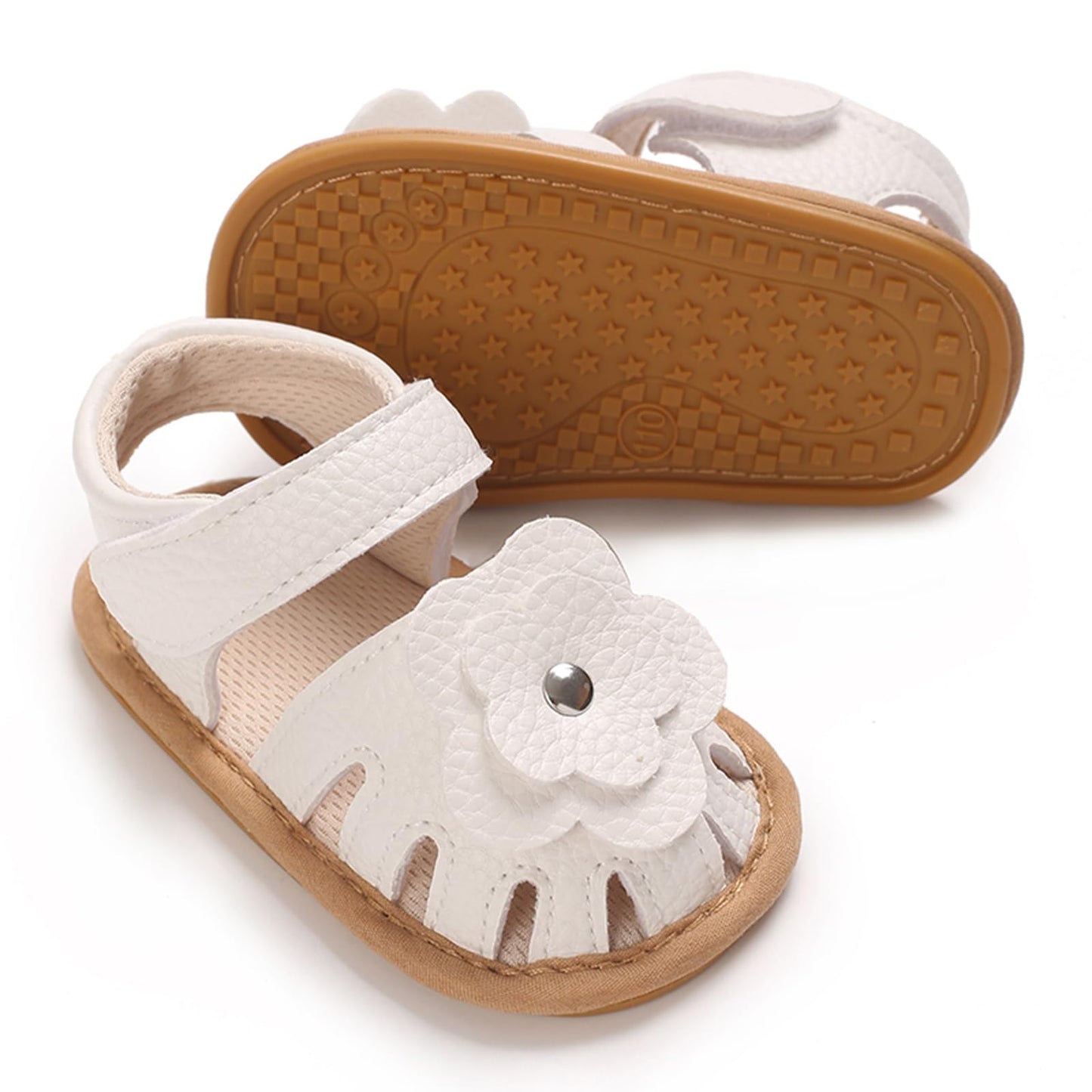 MASOCIO Babyschuhe Mädchen Sandalen Sommer Schuhe Flach Gummi Rutschfest