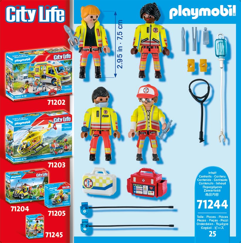 PLAYMOBIL City Life 71244 Rettungsteam, Spielzeug für Kinder ab 4 Jahren