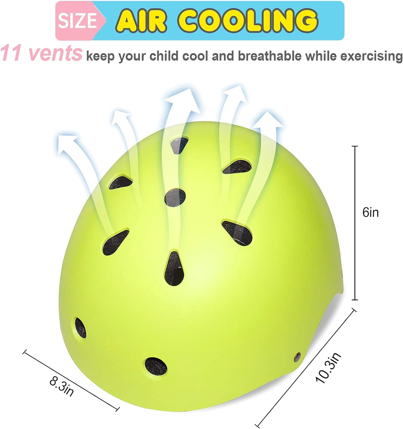 BURSUN Children's Bicycle Helmet Children's Helmet Skater Helmet for Ages 2-16 Years Boys Girls, Children's Helmet for Bicycle Scooter Skateboard Scooter Roller Skating