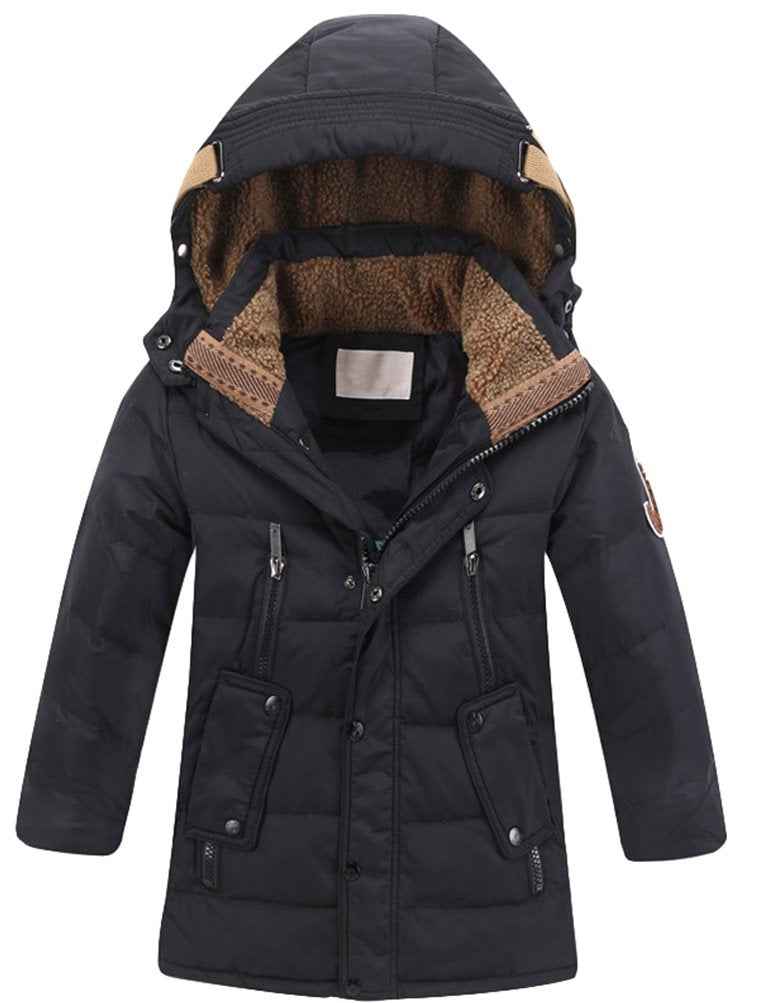 Vogstyle Boy's Winter Jacket with Hood, Jackets, Blouson, Hooded Children's Parka, Warm Blouson, Winter Coat