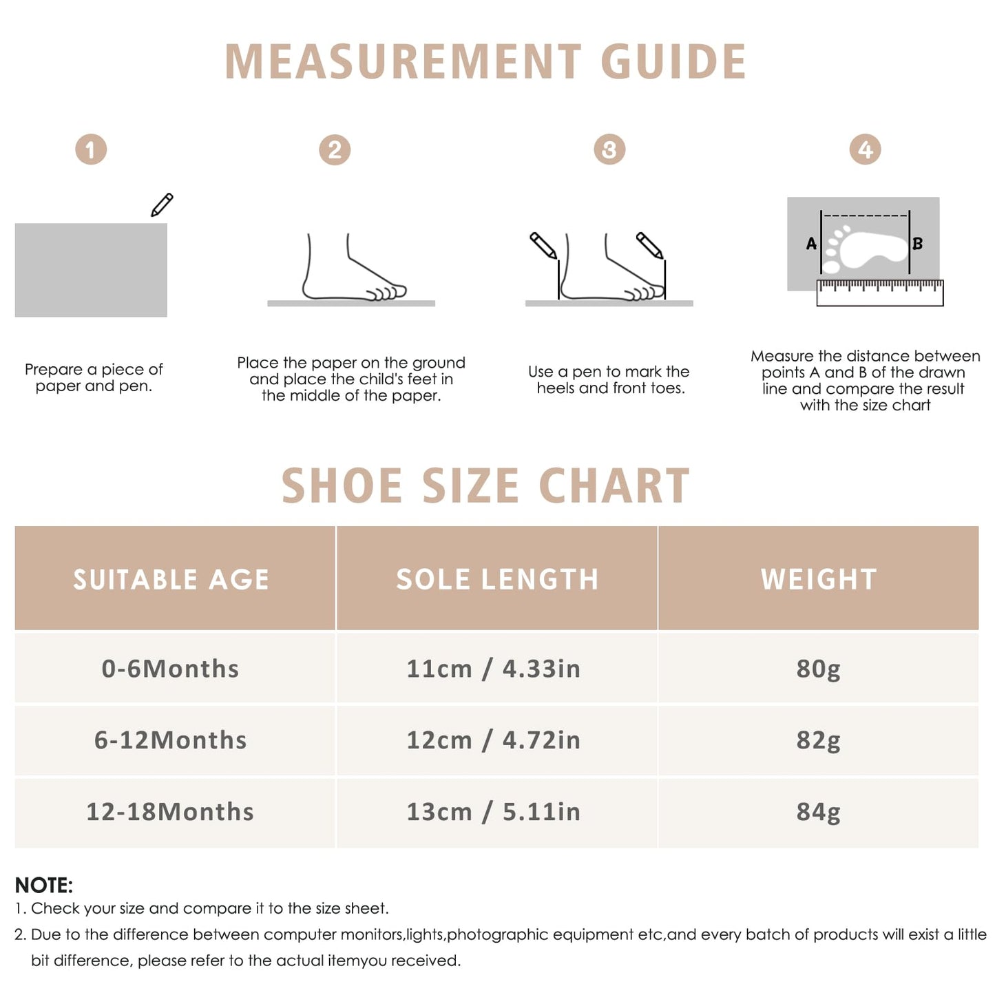 YloveM Toddler Baby Boys Girls Booties, Unisex Newborn Winter Shoes Thick Snow Boots Non-Slip Sole Soft Toddler Warm Sock Shoes