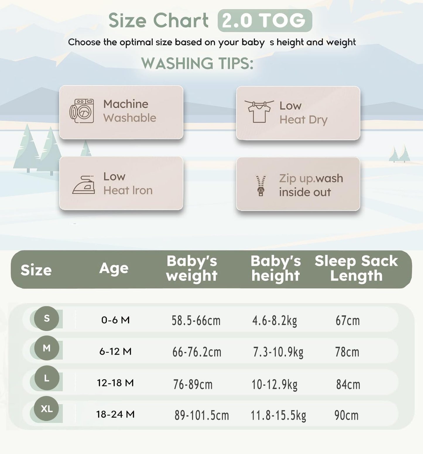 Chilsuessy Baby Sleeping Bag, 2.5 Tog, Winter Baby Sleeping Bag, Cotton, All-Year Sleeping Bag, Newborn Winter Sleeping Bag, 2.5 Tog/Lion Forest, 67 cm/0-6 Months