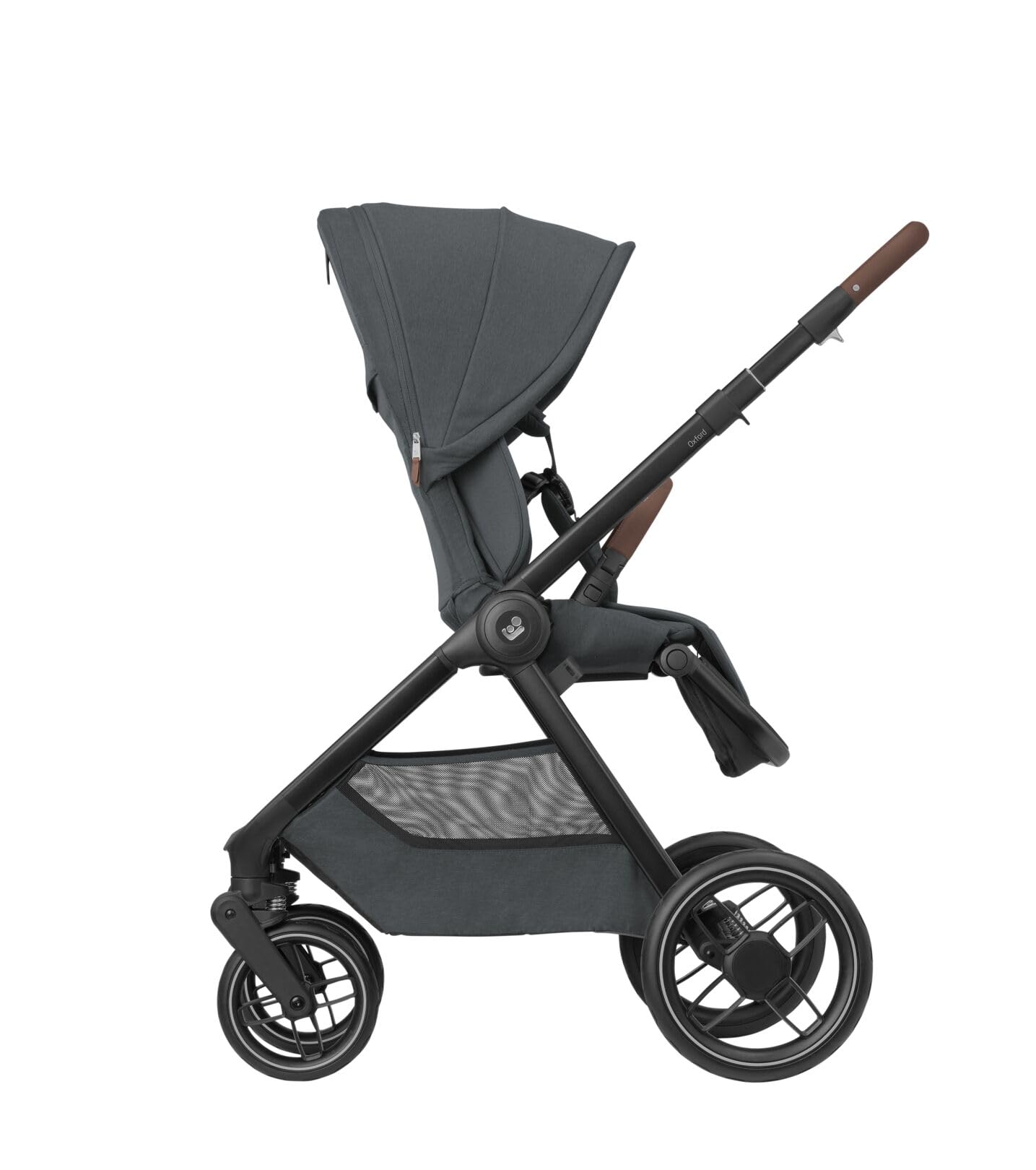 Maxi-Cosi Oxford Plus Baby Stroller 2 in 1 Set with Carrycot 0-4 Years 0-22kg Compact Folding Soft Suspension 3 Reclining Positions 10kg Storage Basket Twillic Graphite