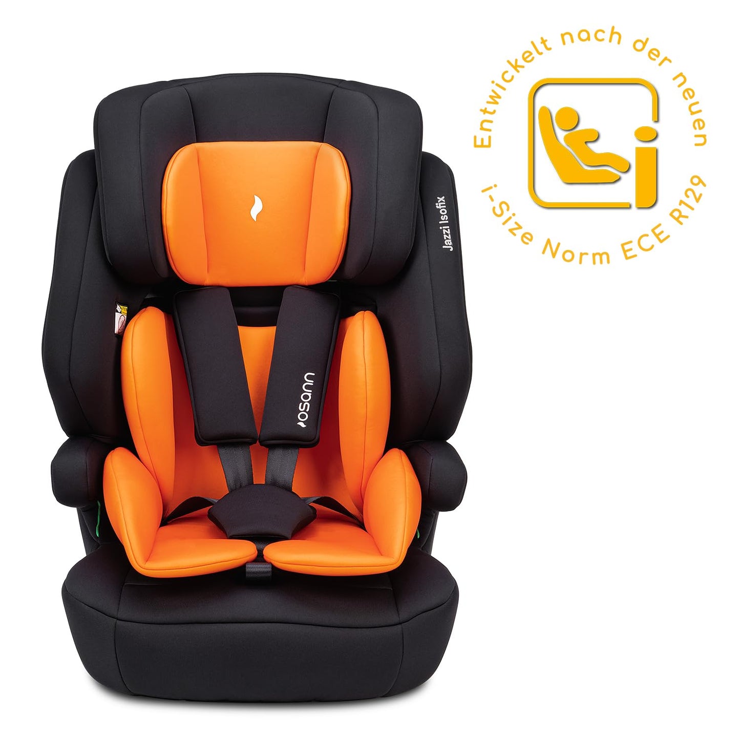 Osann Jazzi Isofix – Der sichere Kindersitz ab 1 Jahr (76–150 cm), mitwachsend mit Isofix & Top-Tether, Schutz & Geborgenheit auf jeder Fahrt - Sunset - Meloni2