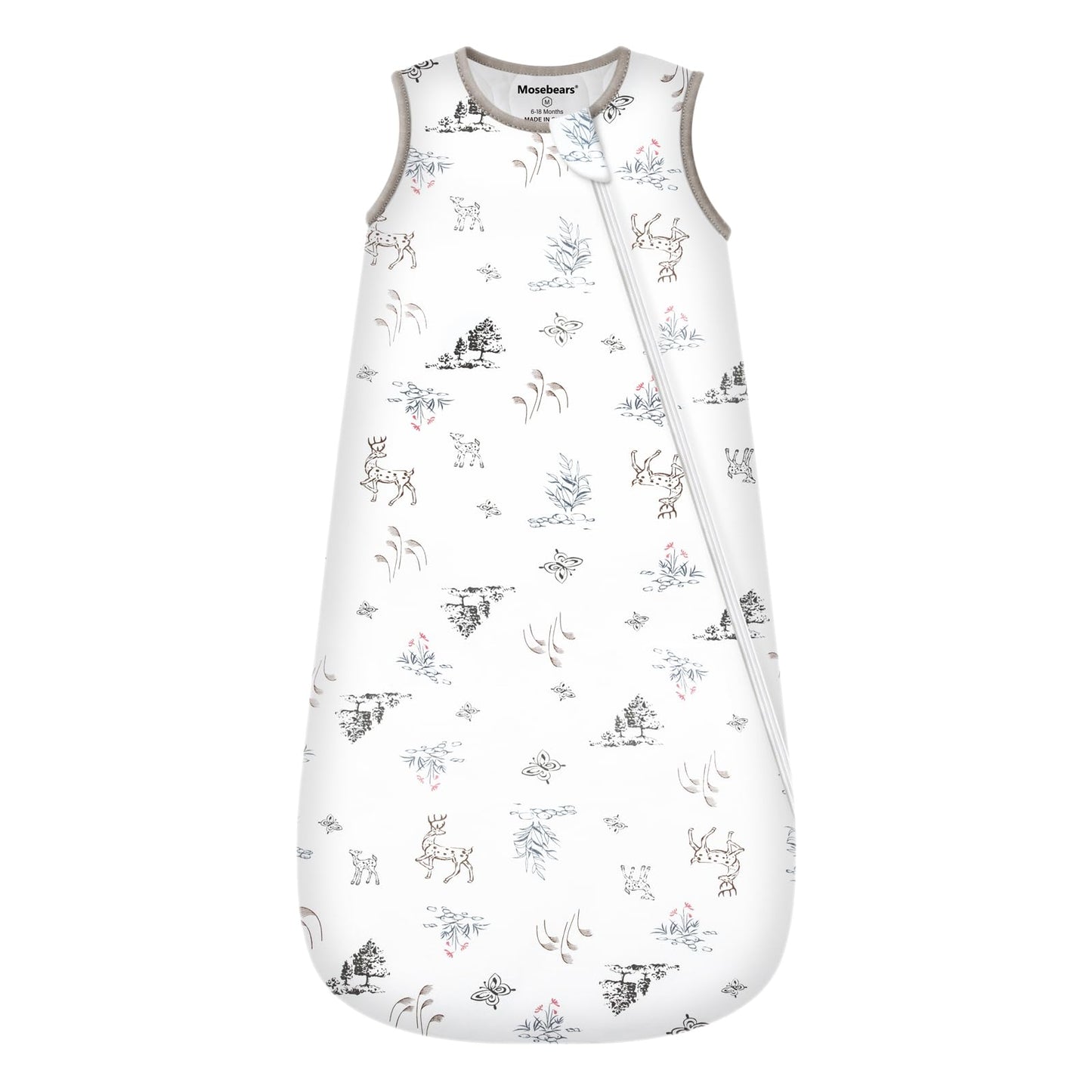 Mosebears Winter Sleeping Bag Baby 2.5 Tog, Bamboo Fibre Baby Sleeping Bag, Extremely Soft and Warm L (18-36 Months)