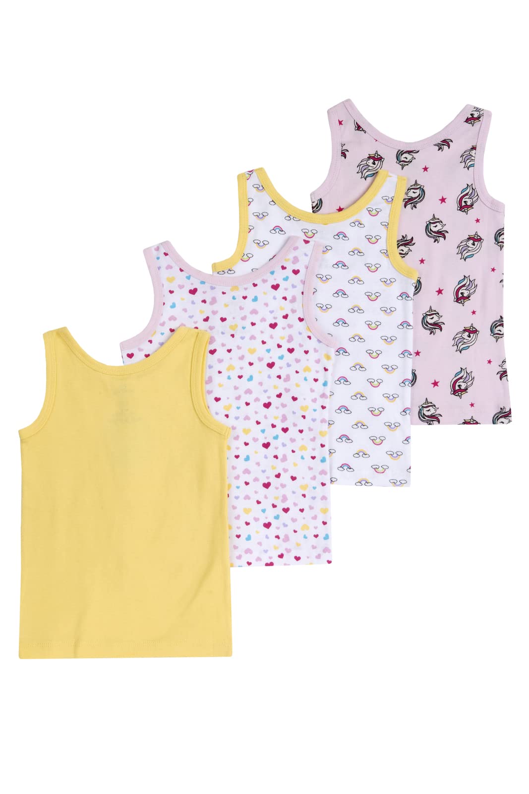 Chicco Girls' Cotton Undershirt Set Underwear (4-pack)
