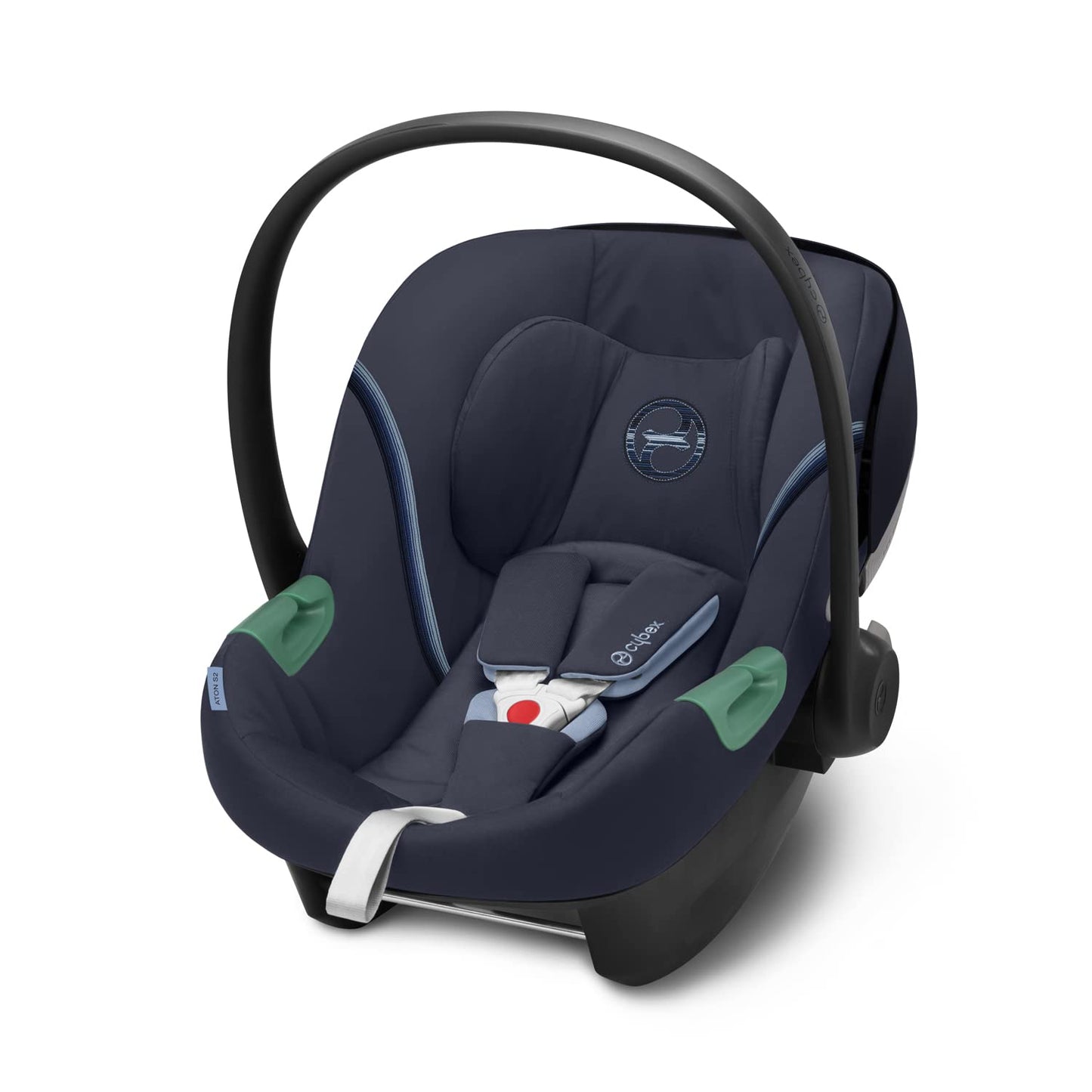 CYBEX Gold Babyschale Aton S2 i-Size, Ab Geburt bis ca. 24 Monate, Max. 13 kg, Inkl. Neugeboreneneinlage, SensorSafe kompatibel, Ocean Blue - Meloni2