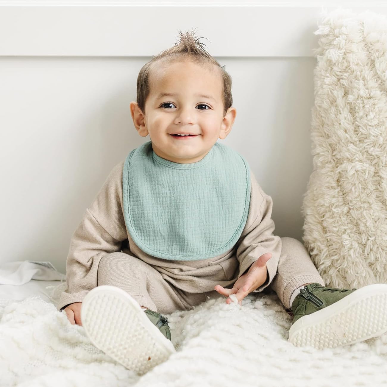 SLOSH Lätzchen Baby Für Neugeborene Babylätzchen für Babys und Kleinkinder Jungen und Mädchen Unisex Set Druckknopf