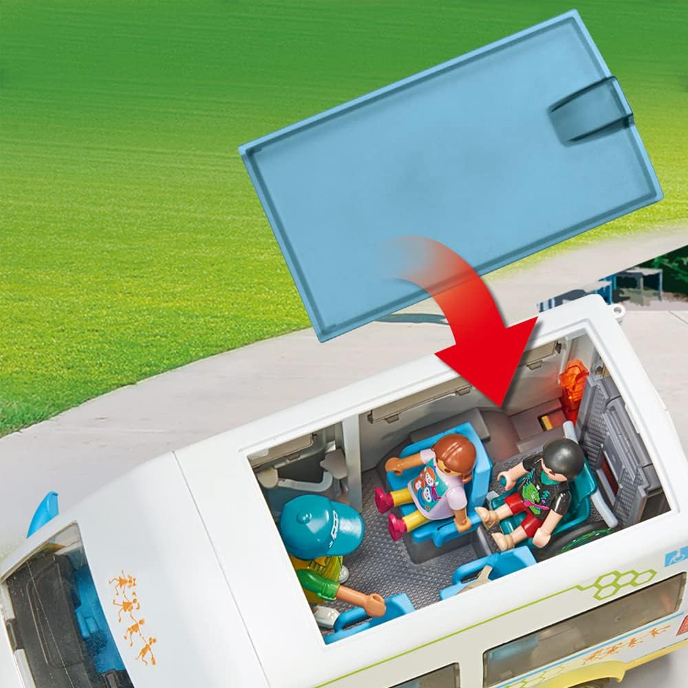 PLAYMOBIL City Life 71329 Schulbus, Großer Schulbus mit Schiebetür, Faltbare Rampe für den Rollstuhl und Platz für 5 Figuren, Spielzeug für Kinder ab 4 Jahren