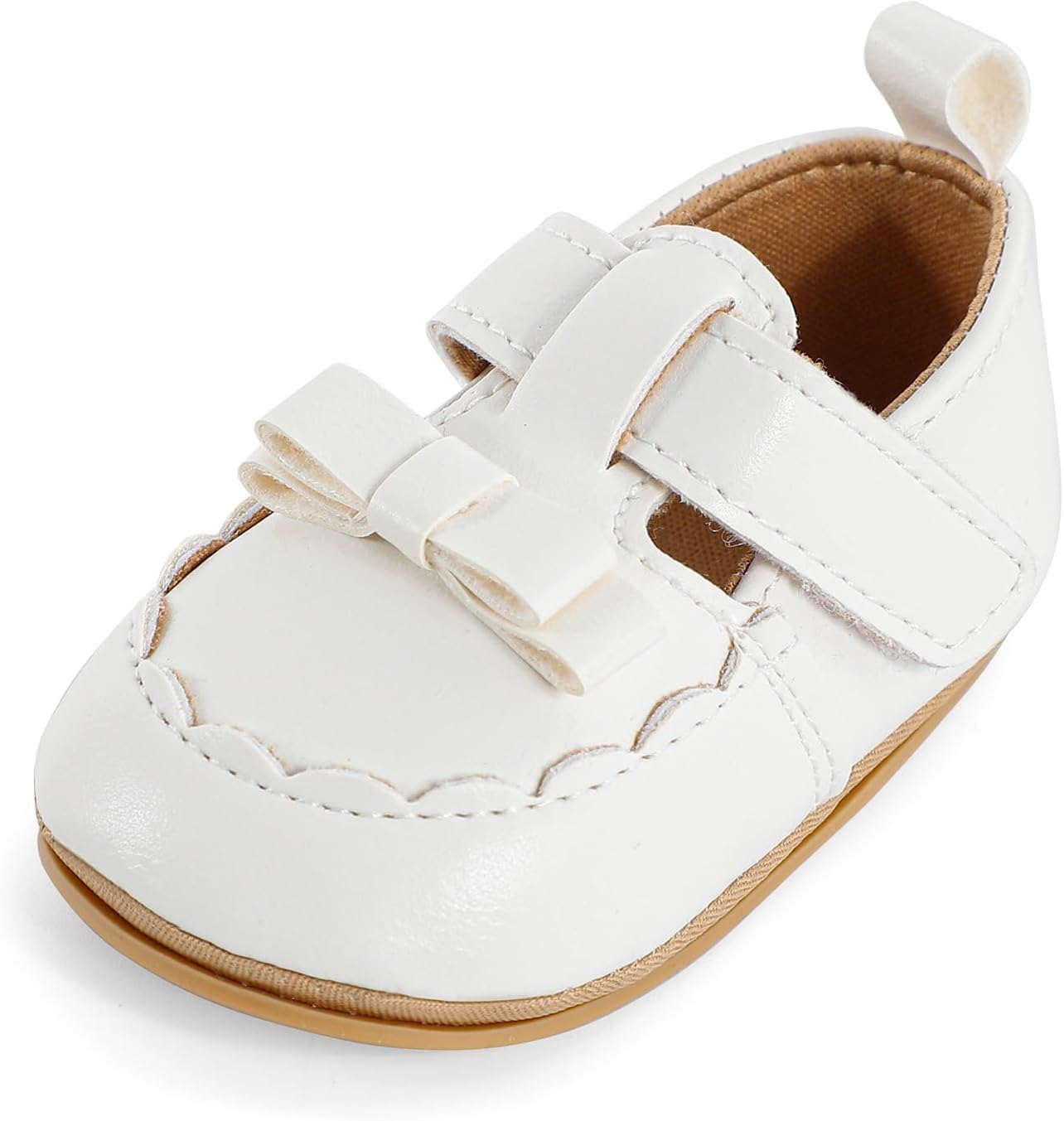 Cheerful Mario Baby Mädchen Schuhe Baby Ballerina Schuhe Lauflernschuhe Taufe Schuhe mit Bowknot PU Leder Babyschuhe