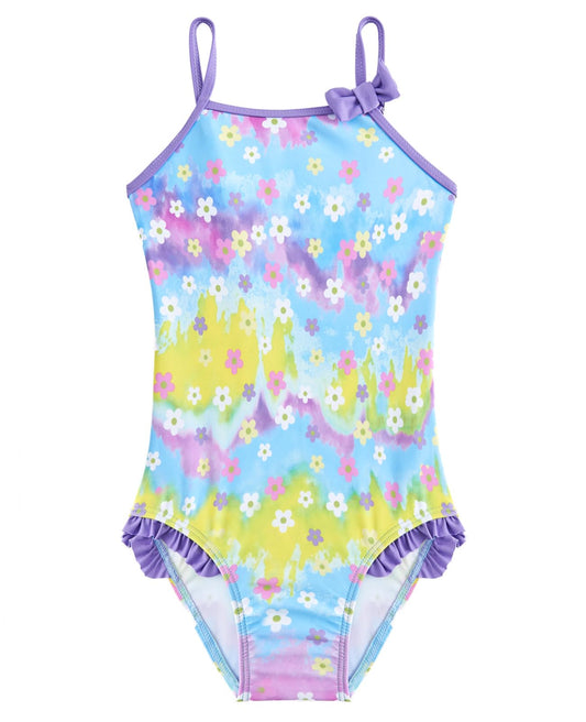 Gogokids Mädchen Einteiliger Badeanzug, Schwimmbekleidung Rüschen Strandkleidung Kinder Badebekleidung Bademode für Schwimmen, Surfen, Bootfahren, Wasserpark, Poolparty