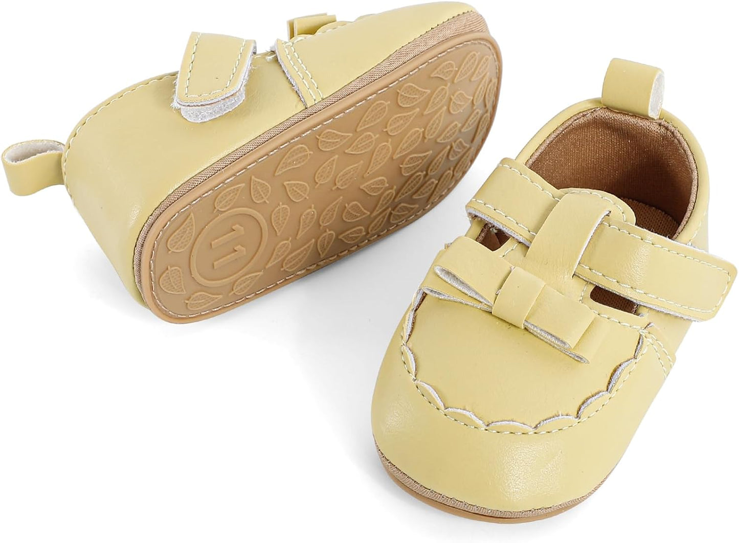 Cheerful Mario Baby Mädchen Schuhe Baby Ballerina Schuhe Lauflernschuhe Taufe Schuhe mit Bowknot PU Leder Babyschuhe