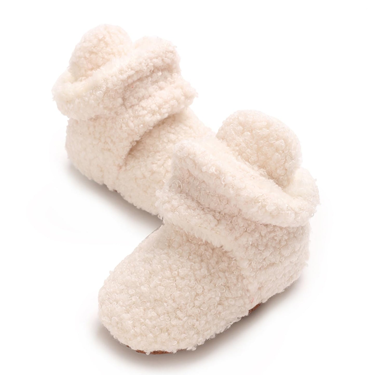 YloveM Toddler Baby Boys Girls Booties, Unisex Newborn Winter Shoes Thick Snow Boots Non-Slip Sole Soft Toddler Warm Sock Shoes