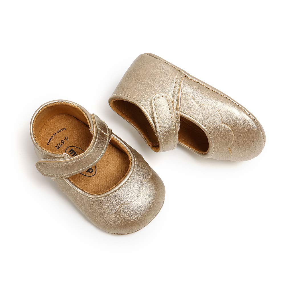 MASOCIO Baby Lauflernschuhe Krabbelschuhe Mädchen Kleinkind Rutschfesten Lederpuschen Babyschuhe 3-18 Monate