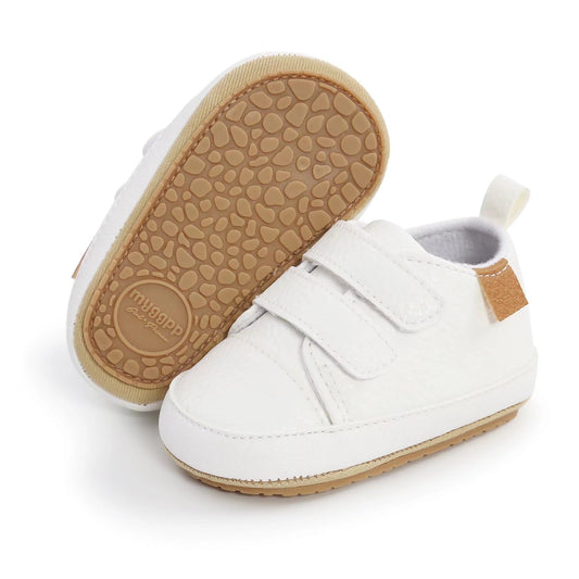 BABSMULY Baby Shoes for Boys Girls Non-Slip Rubber Sole High Top PU Leather Sneakers Toddler Crib Shoes Newborn Loafers Flats.