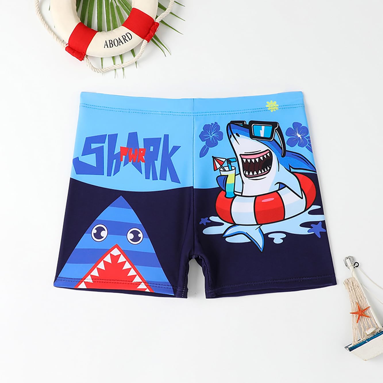 NautySaurs Pack of 2 Boys Swimming Shorts 5-13 Years Large Boys Swimwear Dinosaur Kids Swimming Trunks